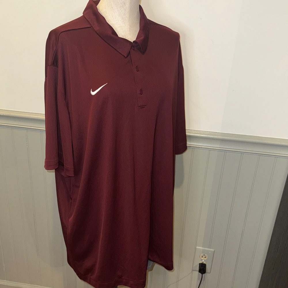Nike Men's Burgundy Polo Shirt size 3XL - Picture 2 of 6